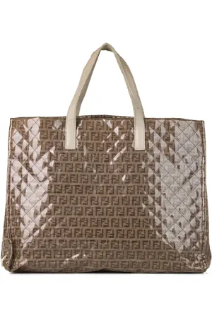 Fendi Pre-Owned Fendi Zucchino Glazed Tote Bag