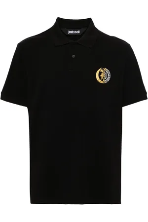 Roberto Cavalli Logo-print piqué polo shirt