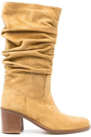 Via Roma 65mm suede ruched boots