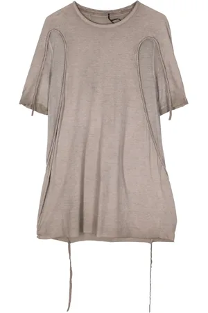 MASNADA Draped-detail cotton T-shirt