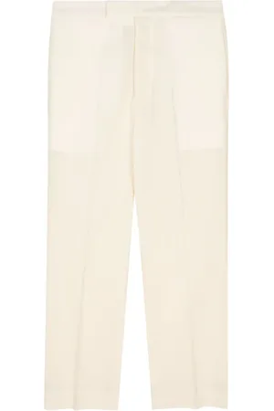 SAPIO Pressed-crease wool tapered trousers