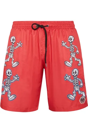 Philipp Plein Skeleton-print swim shorts