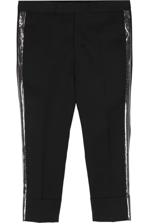 SAPIO Pressed-crease wool tapered trousers
