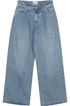 Halfboy Logo-patch wide-leg jeans