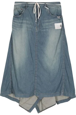 Maison Mihara Yasuhiro Draped denim skirt