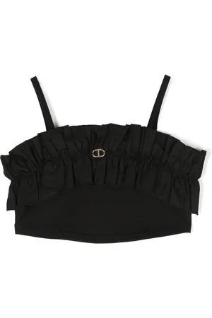 Twin-Set Ruffle-detail cropped top