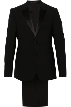 Emporio Armani Satin-trim single-breasted suit
