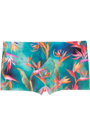 Lygia & Nanny Bird of paradise-print boxer swimming trunks