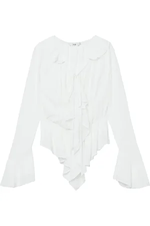 B+AB Ruffled peplum blouse
