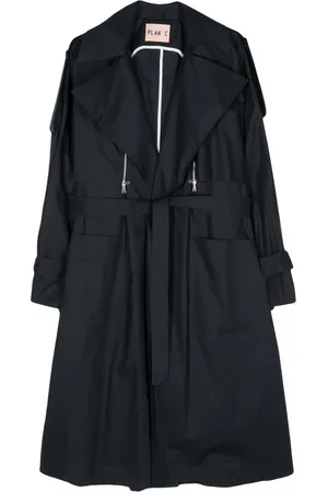 Plan C Detachable-sleeves trench coat