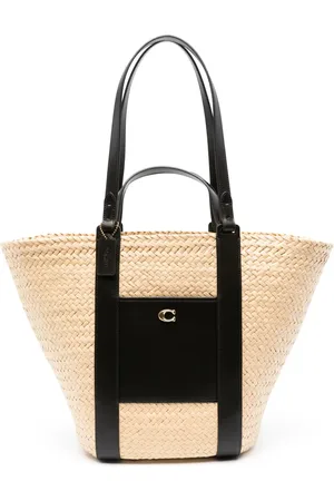 Coach Logo-charm tote bag