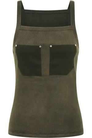 DION LEE Rivet-pocket tank top