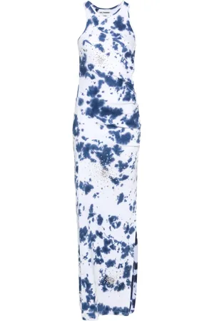 Des Phemmes Crystal-embellished tie-dye dress