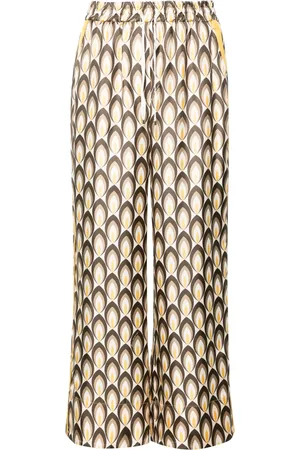 LORENA ANTONIAZZI High-waist palazzo silk trousers