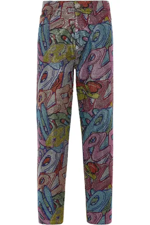 Philipp Plein Brooches high-rise tapered jeans