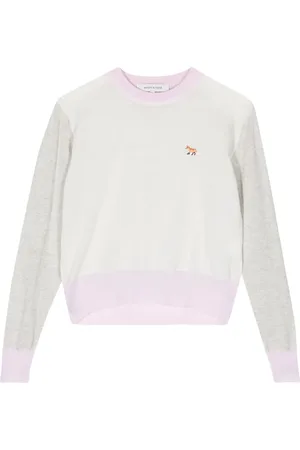 Maison Kitsuné Logo-embroidered merino jumper
