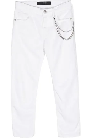 John Richmond Chain-detail straight-leg jeans