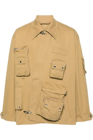 Lanvin X Future Crossed Front cotton utility jacket