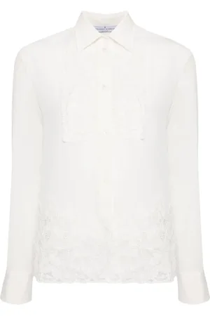 ERMANNO SCERVINO Lace-appliqu?? silk shirt