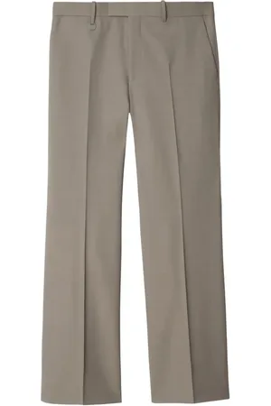 Burberry Logo-plaque tailored wool trousers