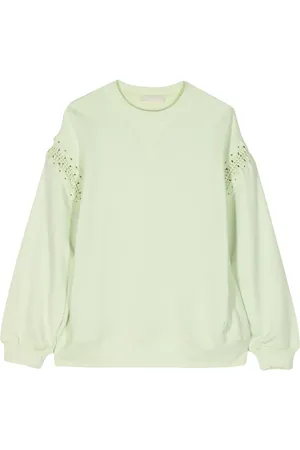 ULLA JOHNSON Cori crochet-trimmed sweatshirt
