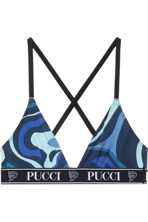 Puccini Logo-print cotton bra (set of three)