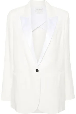 FORTE FORTE Single-breasted linen blazer