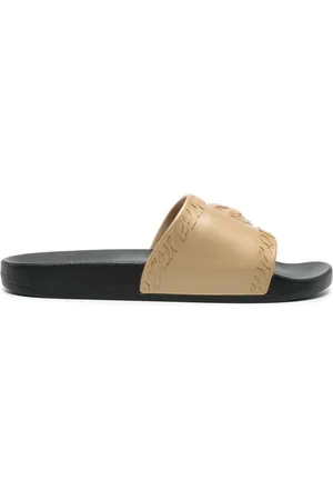 Roberto Cavalli Tiger-embossed slides