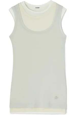 Jil Sander Layered cotton tank top