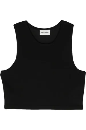 P.A.R.O.S.H. Cropped fine-knit tank top
