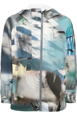 CROQUIS Abstract-pattern print hooded jacket