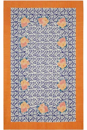 LISA CORTI Arabesque Corolla cotton tablecloth (270cm x 180cm)