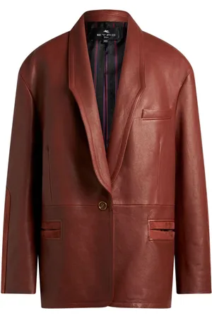 Etro Suede-trim leather jacket