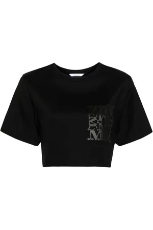 Max Mara Logo-print cropped T-shirt
