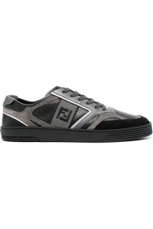 Fendi FF-embroidered lace-up sneakers