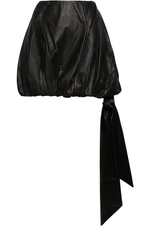 Helmut Lang Bubble leather miniskirt