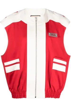 Gucci Colour-block zip-up gilet