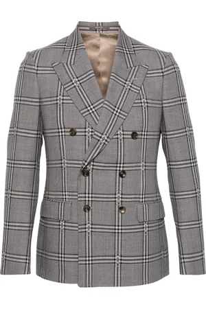 Gucci Horsebit plaid-check wool blazer