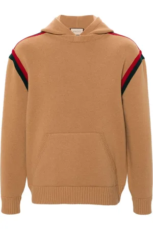 Gucci Web-Stripe wool hoodie