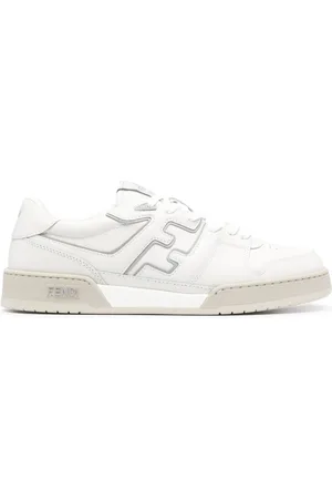 Fendi Match FF-appliqué leather snekaers