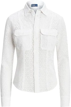 Ralph Lauren Floral-embroidery linen shirt