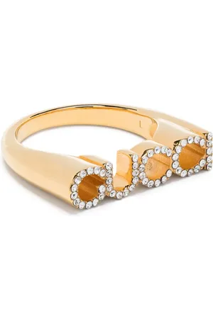 Gucci Script logo-lettering ring