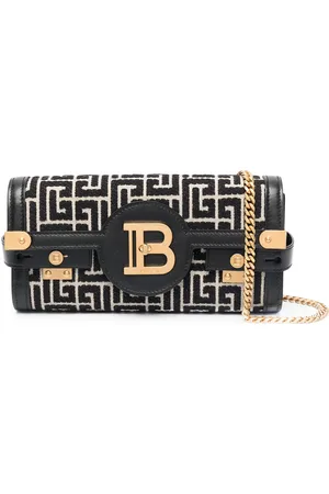 Balmain B-Buzz 23 monogram jacquard clutch bag