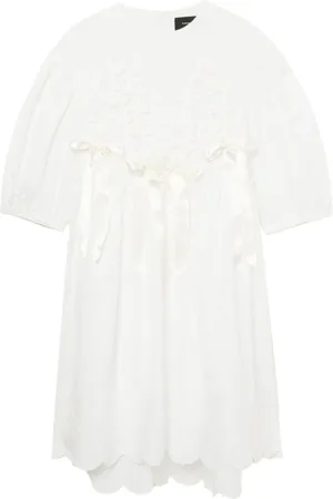 Simone Rocha Bow-detail cotton midi dress