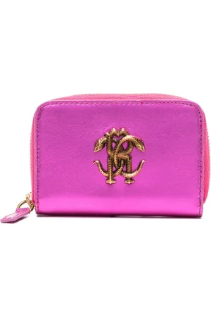 Roberto Cavalli Monogram-plaque leather wallet