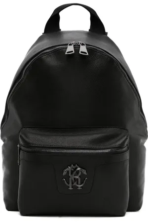 Roberto Cavalli Mirror Snake-plaque leather backpack