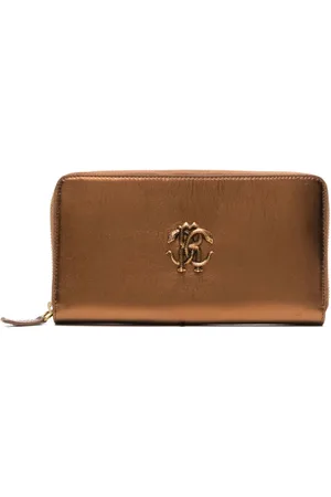 Roberto Cavalli Monogram-plaque leather wallet