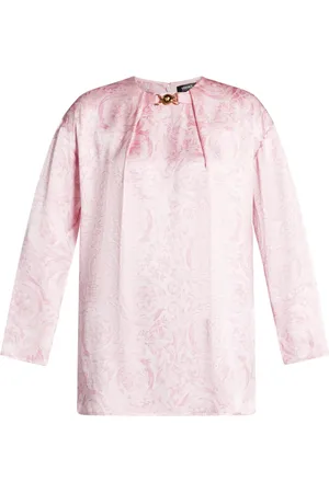 VERSACE Barocco-print silk blouse