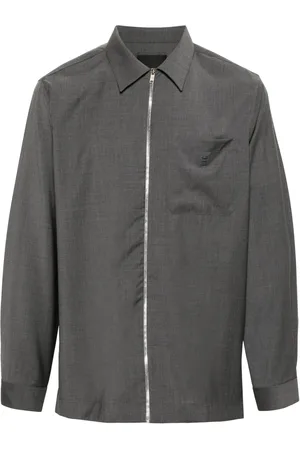 Givenchy Logo-plaque wool shirt
