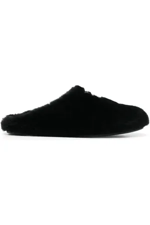 Givenchy Logo-plaque shearling slides